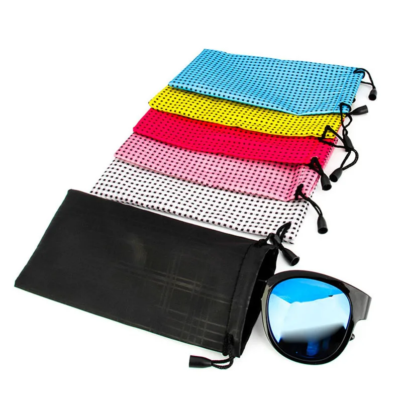 10pcs/lot Waterproof Glasses Cloth Bag Glasses Storage Bag Sunglasses Bag Glasses Bag Multi-color Random Send