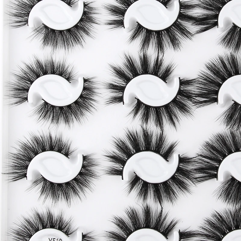 Shidishangpin 5/10/20 pares fofo dramática cílios postiços naturais longos 3d vison cílios extensão macio grosso falso cils atacado
