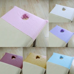 75 x 55cm Bed Table Cover Sheets with Hole for Salon SPA Soft Cotton Beauty Massage SPA Treatment Bed Table Cover Sheet