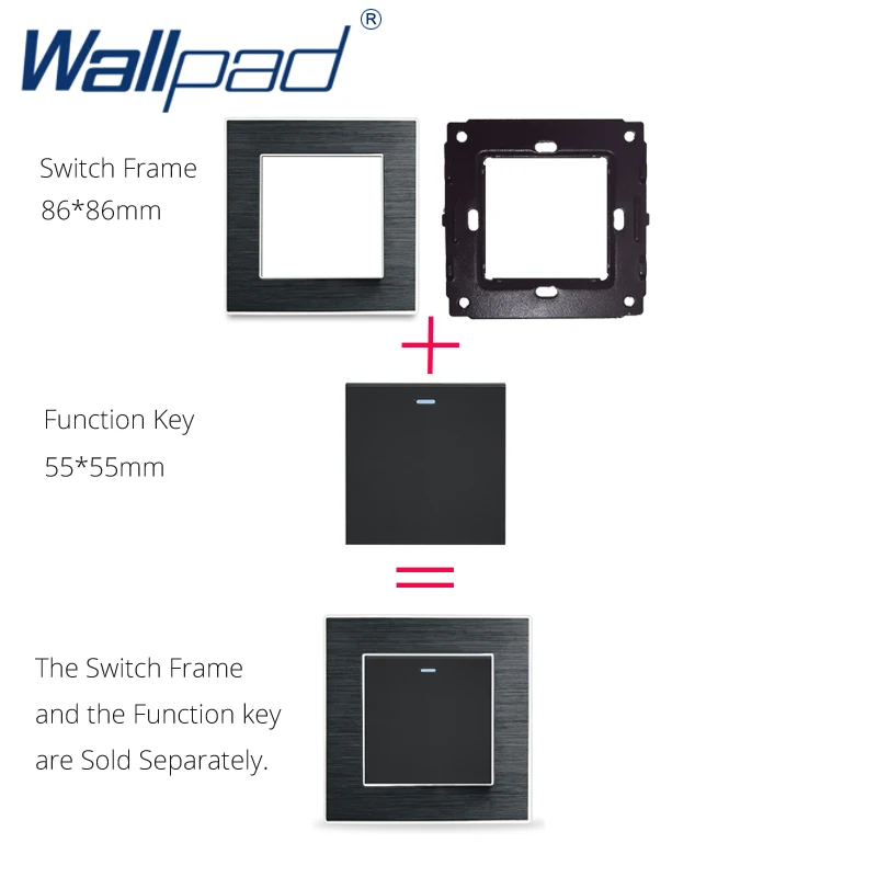 Moldura de metal diy ouro parede soquete combinação gratuita wallpad reino unido da ue tomada usb tv dados tomada de áudio