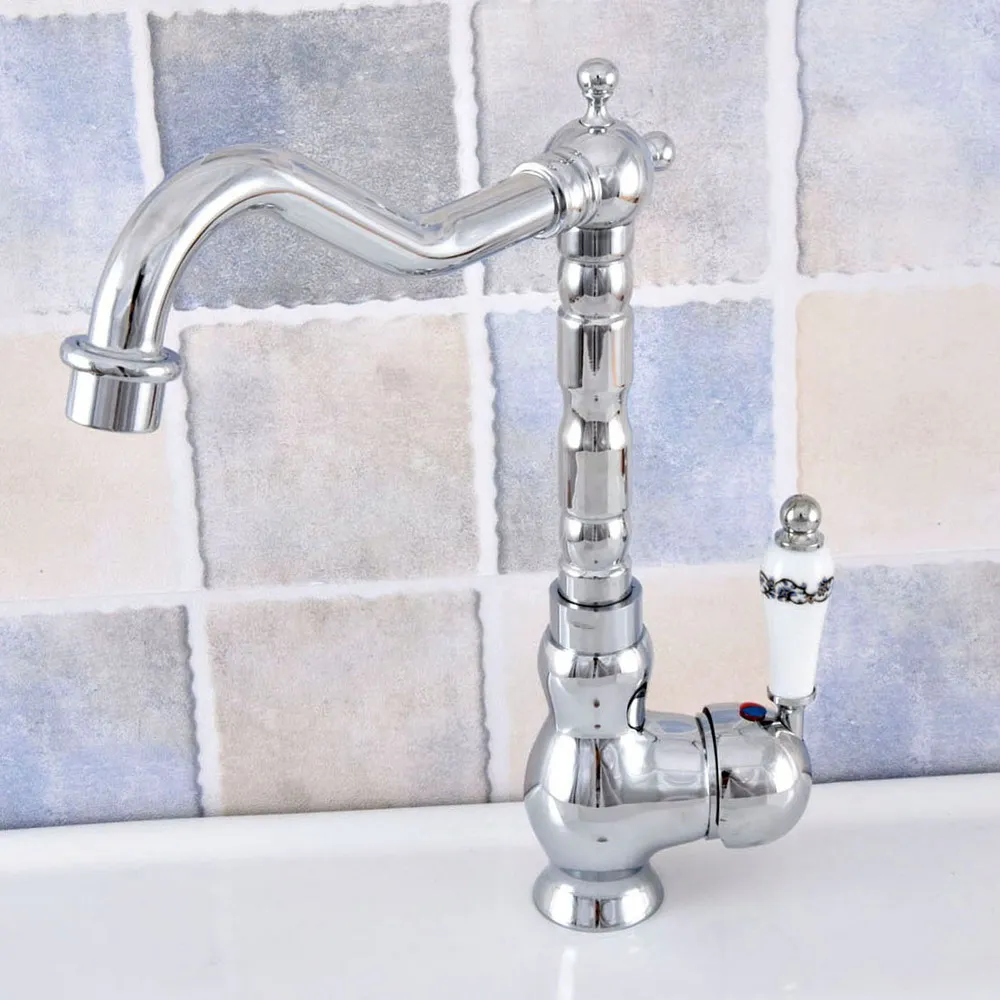 

Single Handle Bathroom Hot/Cold Water Mixer Taps Basin Faucet Bathroom Kitchen Deck Mounted Chrome Basin Faucet zsf652