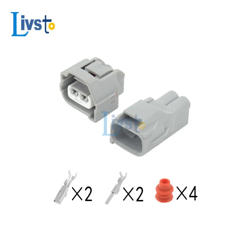 One Set 2 Pin Way Toyota Automotive Waterproof Connector Female Wire Plug Plastic Harness 90980-10899 90980-10901 7283-7023-10