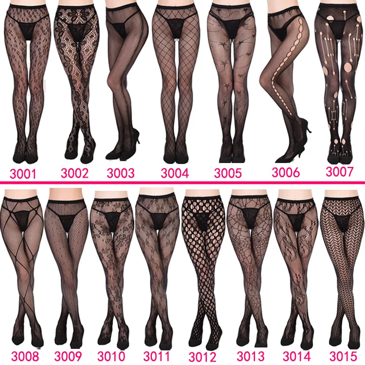 Sorbern – Lingerie Sexy en résille pour femmes, 5 paires de bas en Nylon et dentelle, collants noirs extensibles, élastiques et serrés, 70 styles