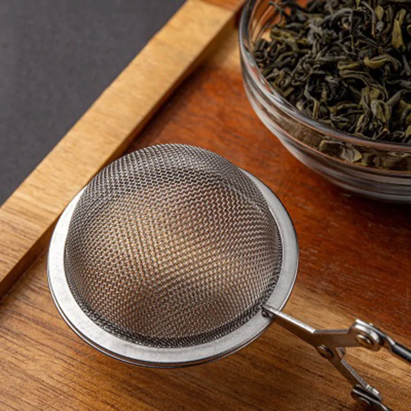 Stainless Steel Tea Infuser Sphere Mesh Tea Strainer Coffee Herb Spice Filter Diffuser Handle Tea Ball Kitchen Accessories