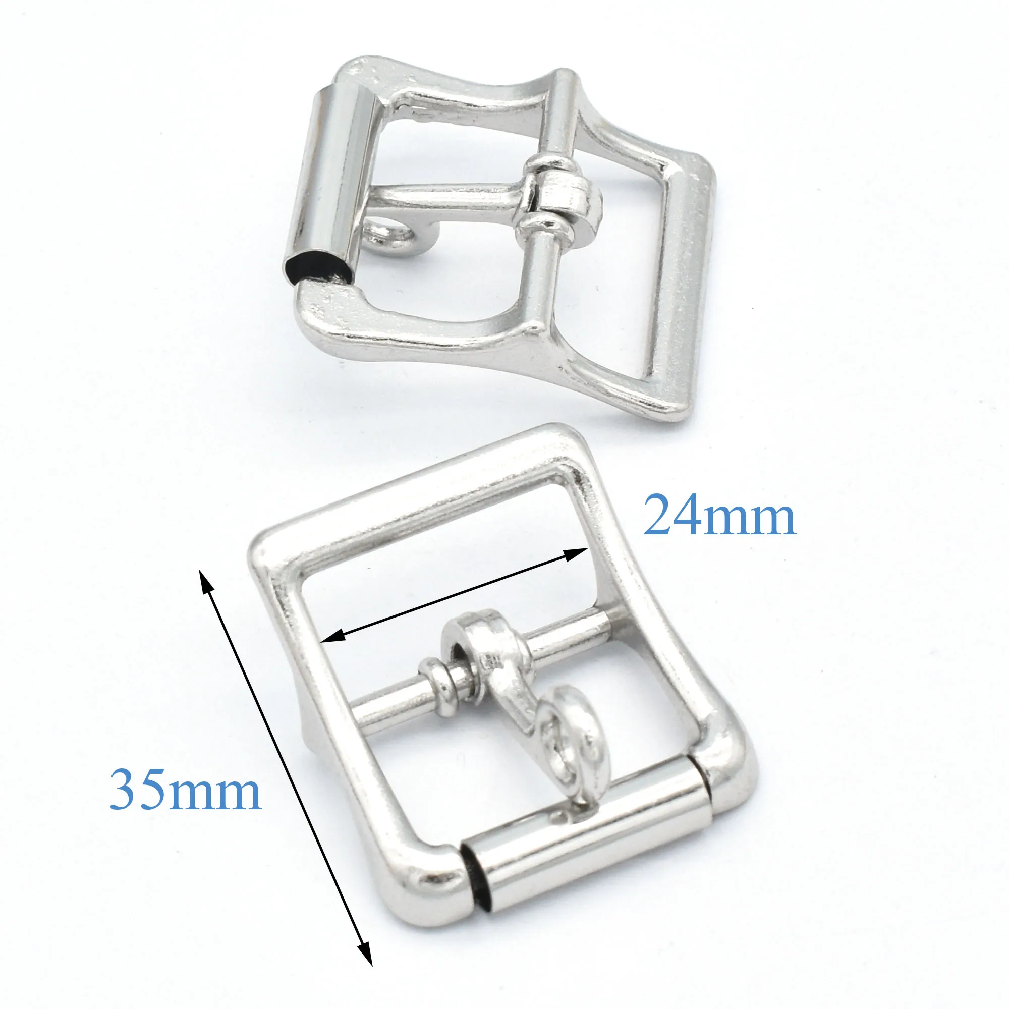 24mm Rose Gold Belt Buckle Slide Buckles Roll Buckle Belt Strap Fasteners Adjuster Purse Bag Strap Buckle Handbag 6PCS