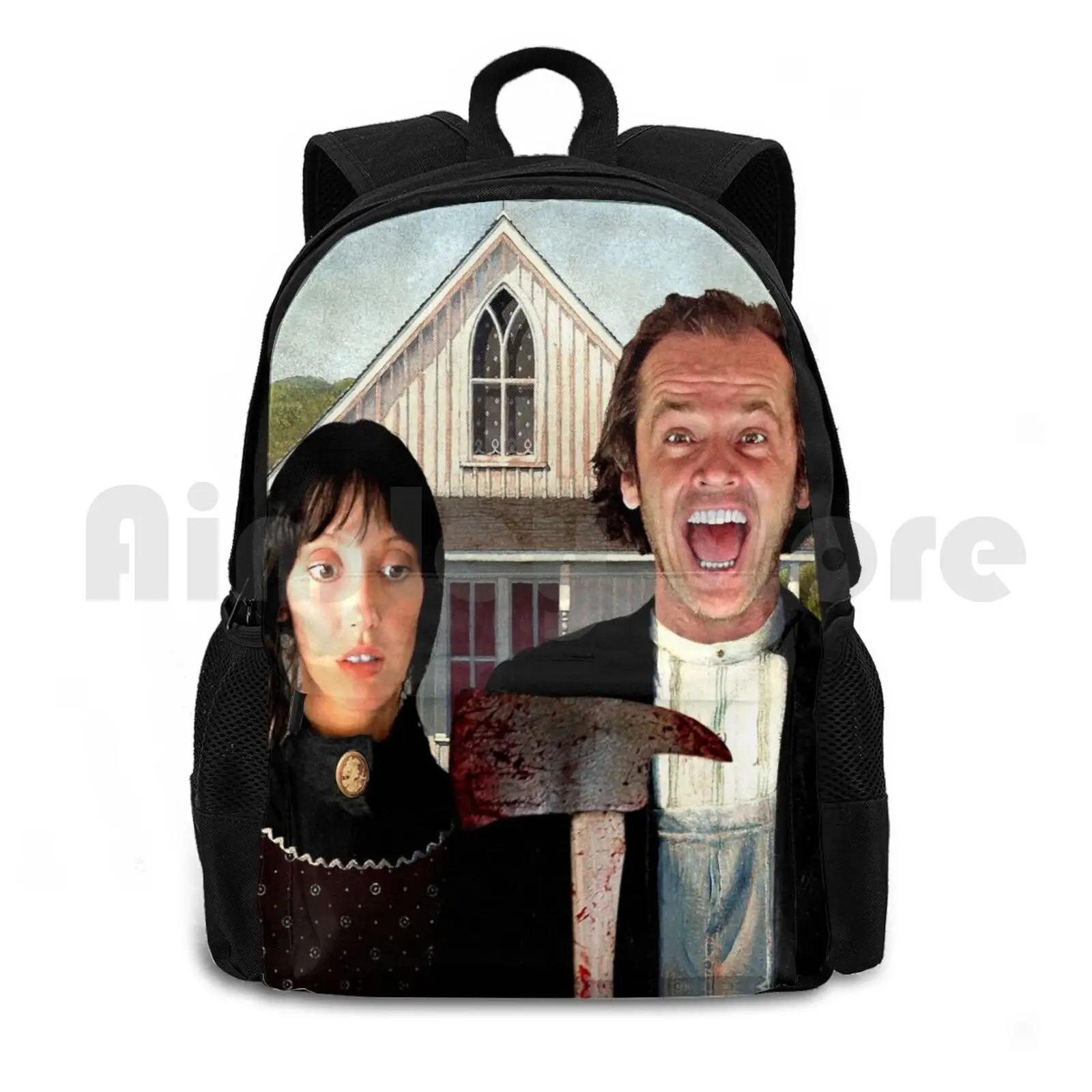 

American Gothic Colour Outdoor Hiking Backpack Waterproof Camping Travel American Gothic Jack Nicholson