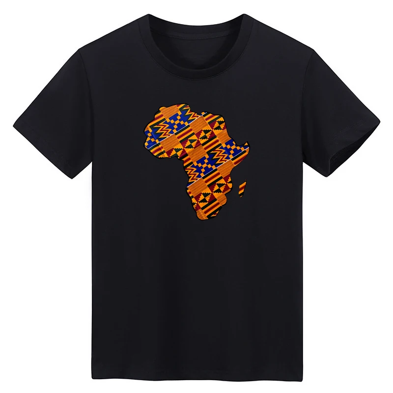 African Map Patches On Clothing Heat Transfer Sticker On T-Shirt Hoodies Unisex DIY Washable Patch Iron On Transfers On Clothes