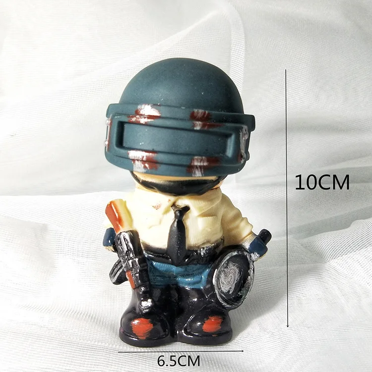 Car Decoration Hot Game Playerunknown's BattleGrounds PUBG Q Version Action Figure Model Auto Interior Accessories Boy Gift Toys