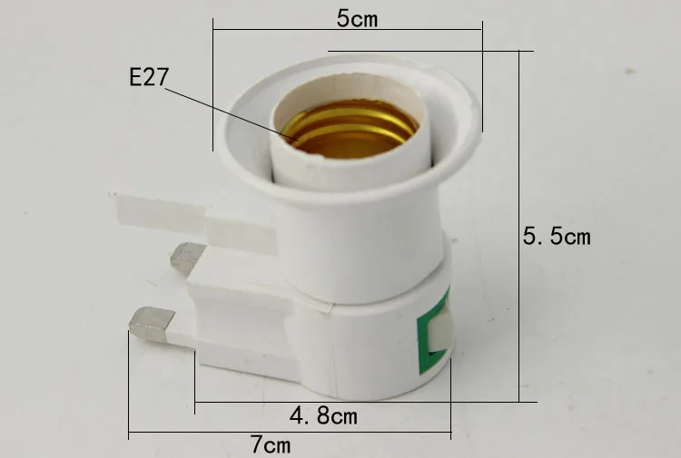 E27 UK Plug Flexible Extend Extension LED Light Bulb Lamp Base Holder Screw Socket E27 ON/OFF Night light