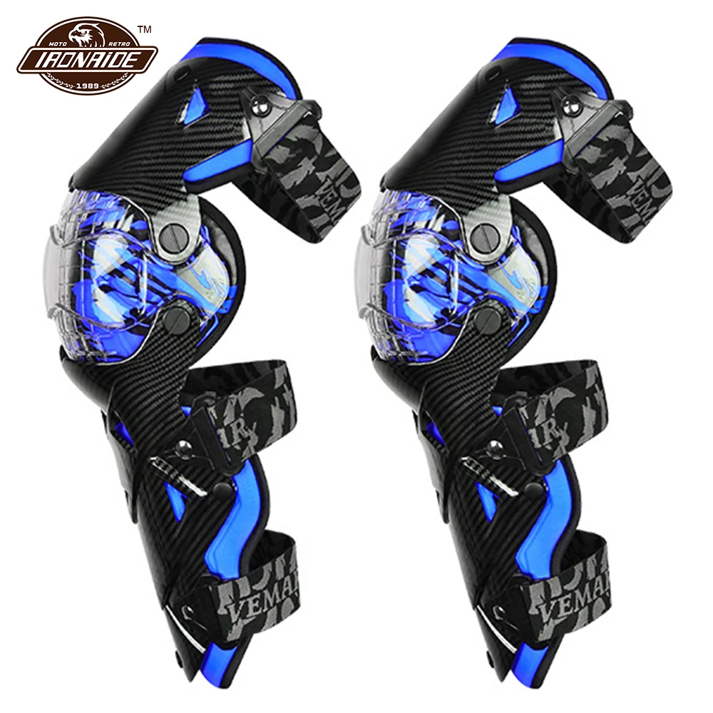 Ginocchiere Motocross blu ginocchiere Moto protezione Moto equipaggiamento Motocross protezioni ginocchiere Moto protezioni di sicurezza