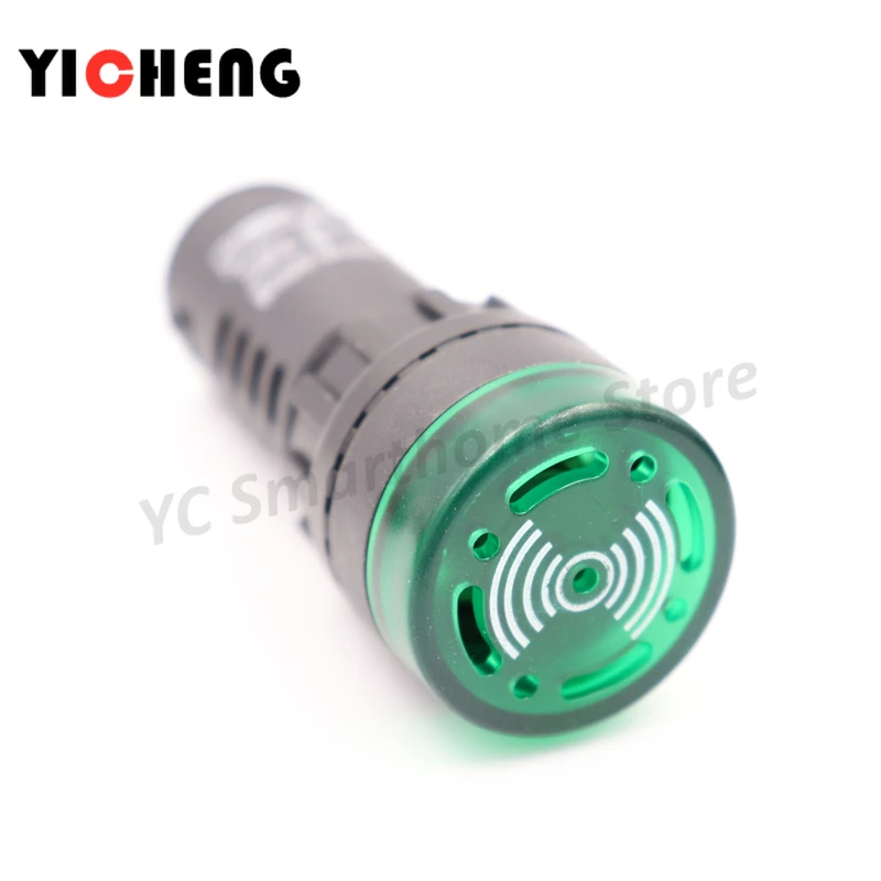 10Pcs red green yellow LED flash alarm indicator light signal lamp Flash buzzer DC 12V 24V AC 110V 220V 22mm AD16