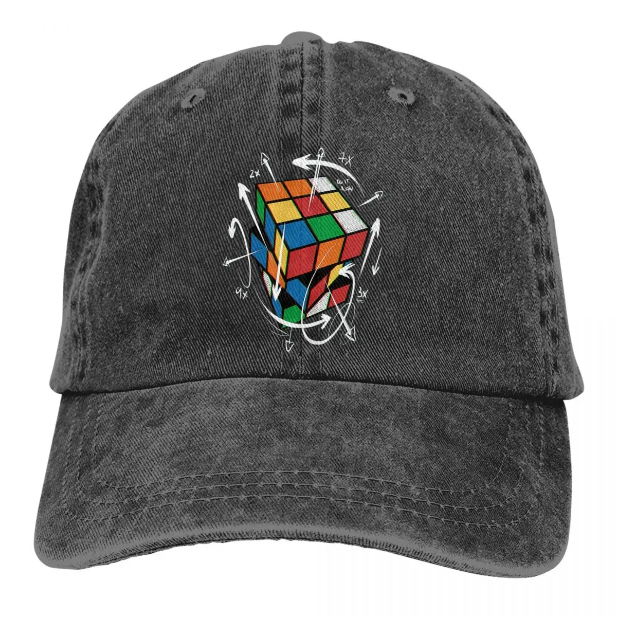 Pure Color Dad Hats Flip Over Women's Hat Sun Visor Baseball Caps Magic Cube Art Culture Peaked Cap