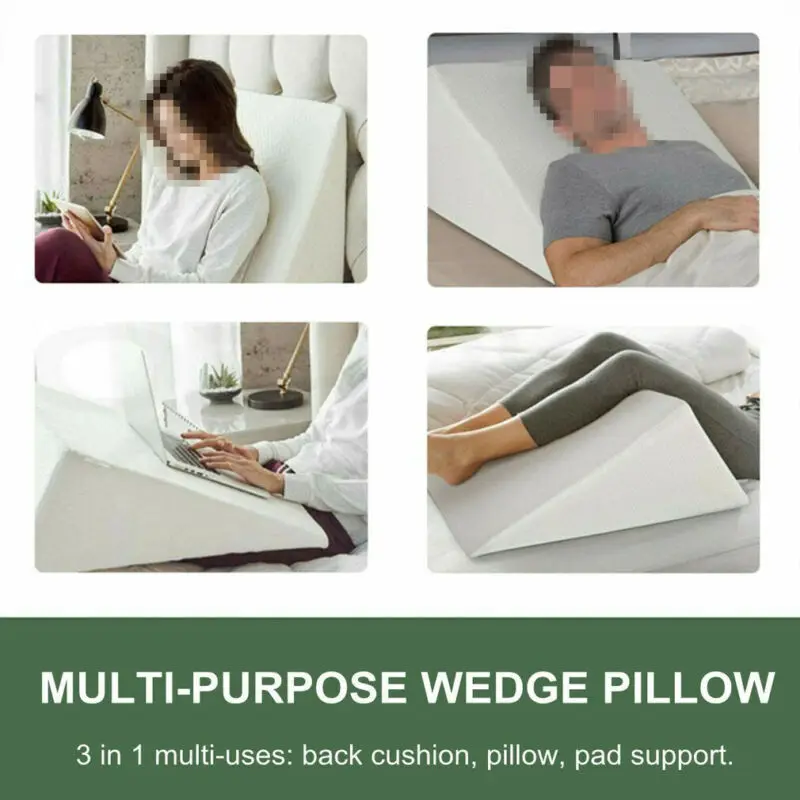 New Arrival Large Acid Reflux Support Wedge Pillow with Quilted Cover Pain Support Cushion