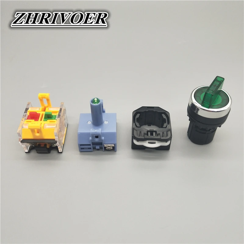 22mm LA38-11XD/2 LA38-20XD/3 노브 스위치 라이트 자동 잠금 선택기 스위치 2/3 위치 10A/440V 로터리 스위치