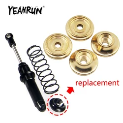 YEAHRUN 4Pcs Brass Spring Retainers Shock Cups for TRX-4 TRX-6 1/10 RC Rock Crawler Car Upgrade Parts