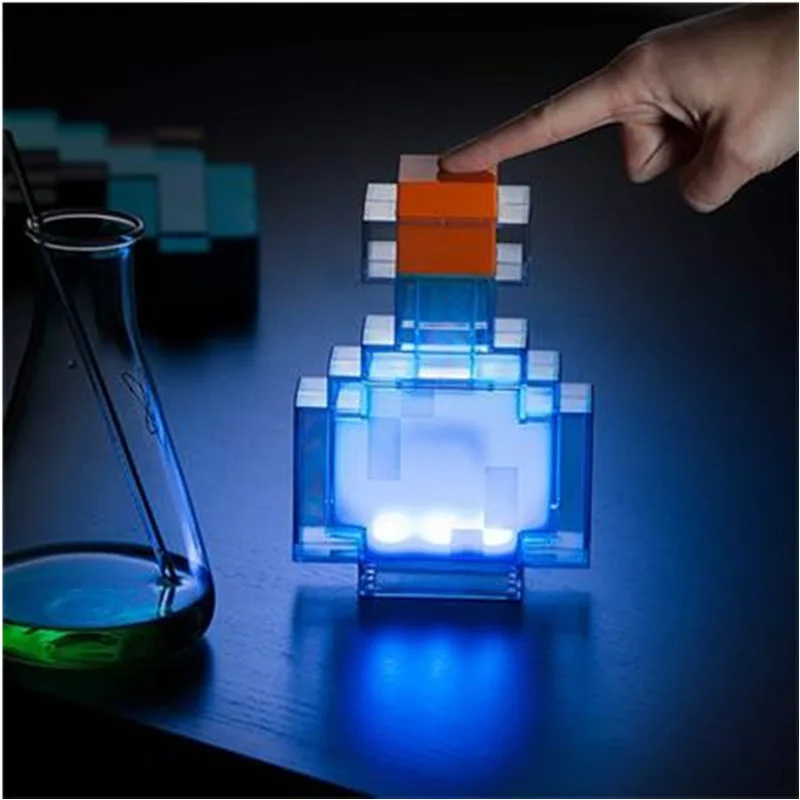 Creative Cooly Torch Light Up Toys Redstone Ore Square Night Light LED Figure Toys Light Up Children Room Light