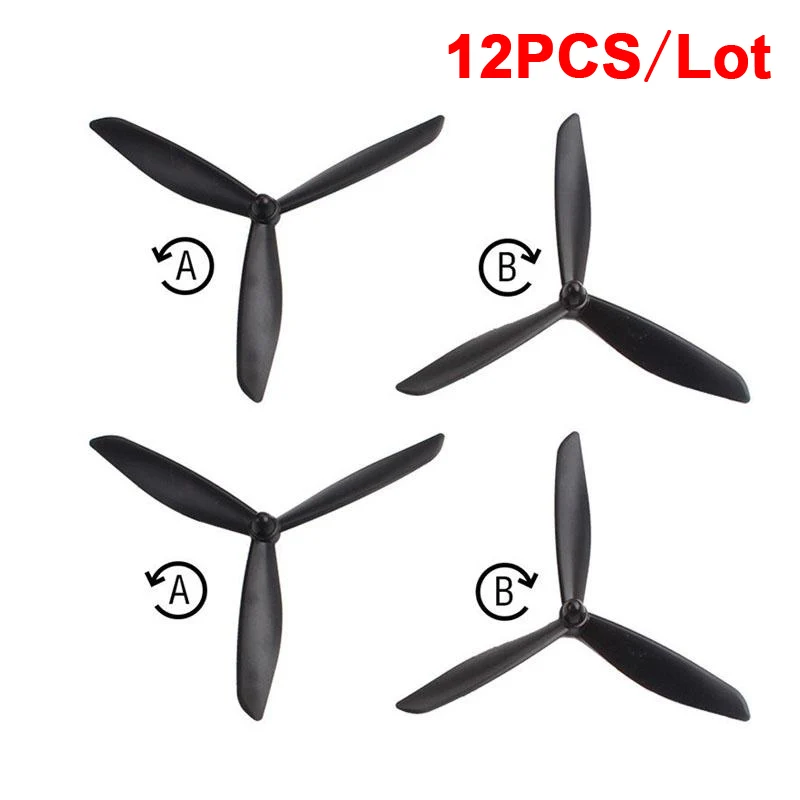 

12PCS/Lot 3-Leaf Blade Propeller for HUBSAN H109S X4 Triangle CW and CCW Propellers RC Quadcopter Drone Upgrade Blade Accessory