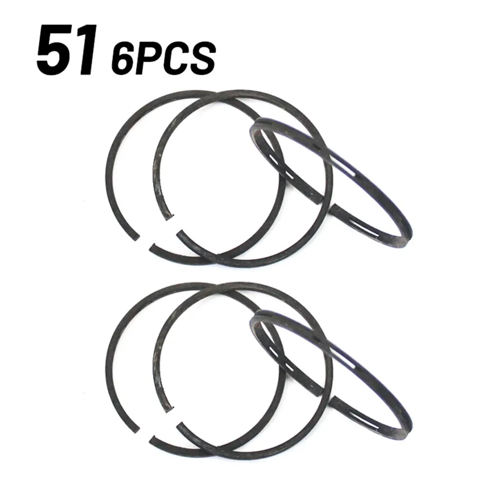 

6Pcs Air Compressor Piston Ring Kit Oil Ring Air Pump Accessories Metal Pneumatic Parts 48mm 50mm 51mm