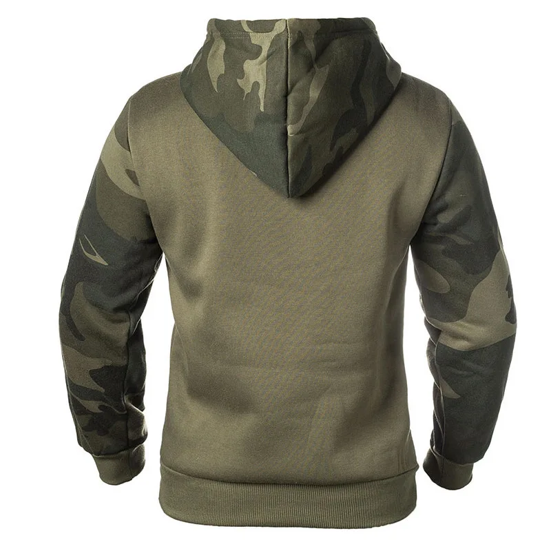 Camouflage Hoodies Men\'s Fashion Sweatshirt Male Camo Hooded Hip Autumn Winter Hoodie Men\'s Fleece Outwear Coats US/EUR Size