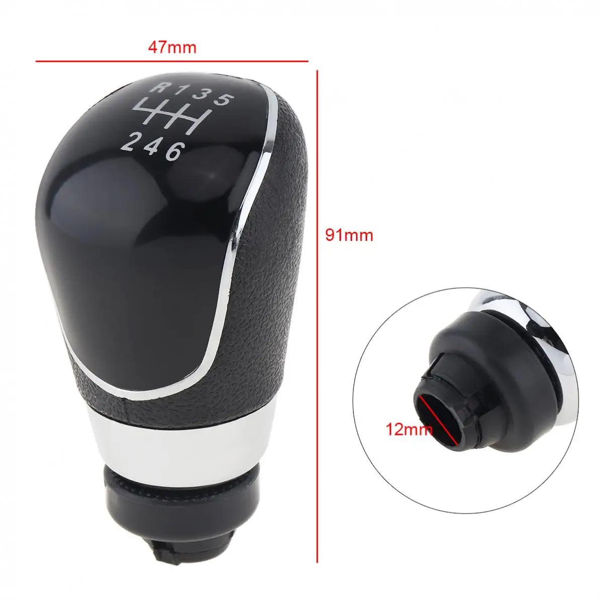 Manual Transmission 6 Speed Gear Shift Handball Knob for Ford Focus / Fiesta / Mondeo 2007-2013 6 Gear Models