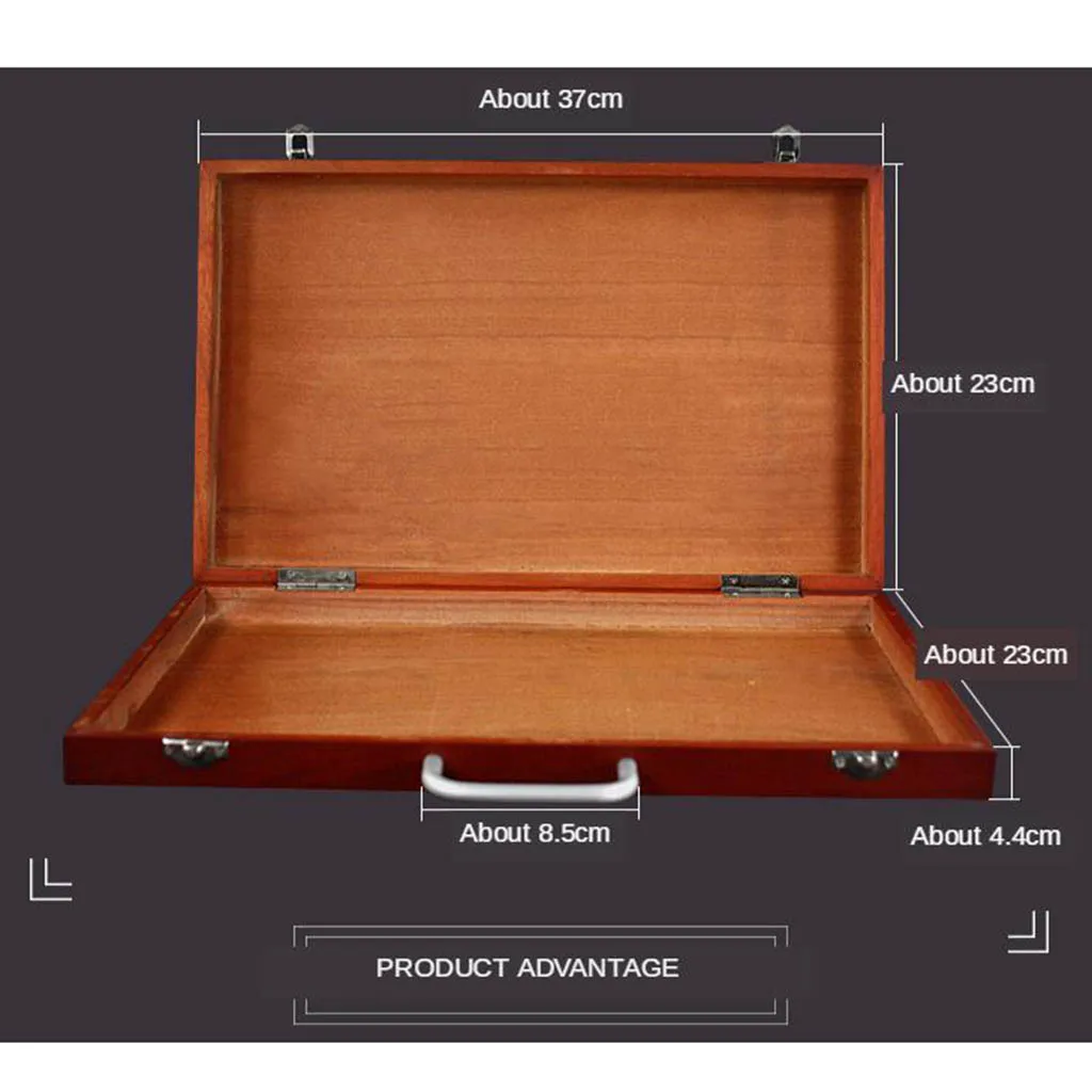 Portable Wooden Box Jewelry Storage Organiser Holder Drawing Art Supplies Case Caja Craft Stash Box Artist Desktop Storage Case