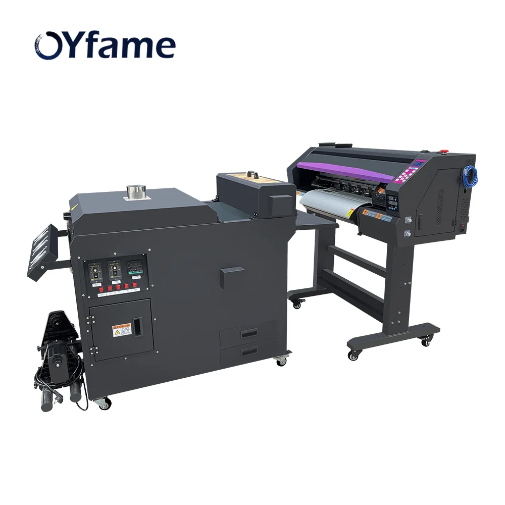 OYfame 60cm A1 DTF Printer With For Epson I3200 Printer head DTF PET Film For t shirt Printing Machine A1 with powder shaker