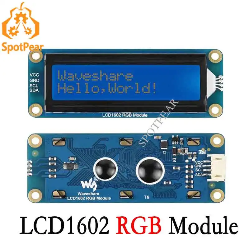 

LCD1602 Display Module RGB Backlight 12C Bus Screen LCD for Arduino Raspberry Pi Pico STM32