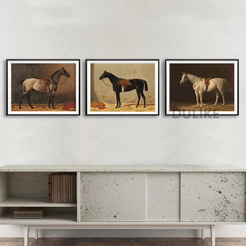 Vintage Horse Anatomy Canvas Posters Print Horse Anatomy Illustration Wall Art Painting Equestrian Pictures Home Room Wall Decor