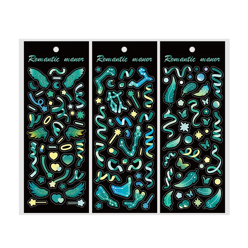 3 Pcs Cute Laser Ribbon Flower Stickers Decoration Scrapbook Photo Album Diary Journal Kawaii Stationery Sticker