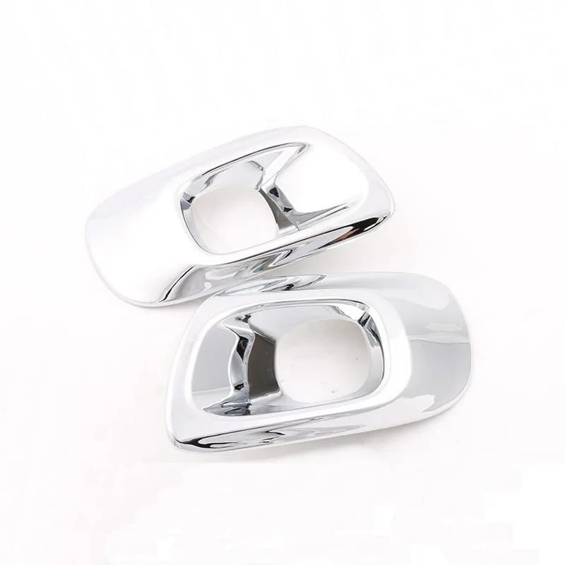 Tonlinker Cover Case Stickers for Citroen C5 aircross 2017-18 Car Styling 2 PCS ABS Chrome front fog light cover case sticker