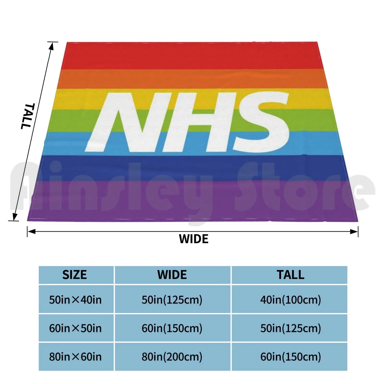 Nhs قوس قزح بطانية فائقة النعومة دافئة خفيفة رقيقة Nhs الحب الخدمة الصحية الوطنية الصحة الأبطال الوطني Nhs أبطال