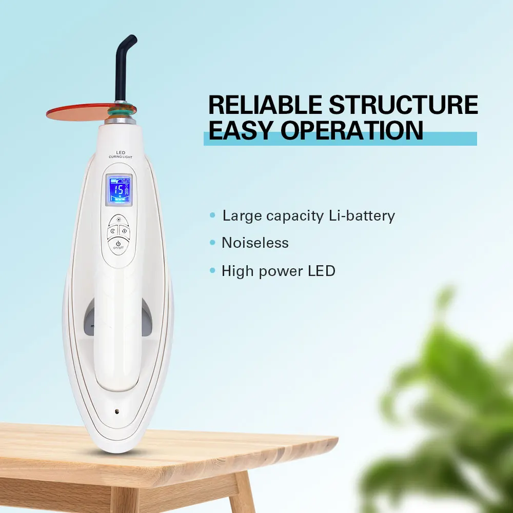 Azdent Dental LED Wireless Curing Light Machine Lamp Cordless 2000mw/CM² Lab Cure Light Dentistry Equipment