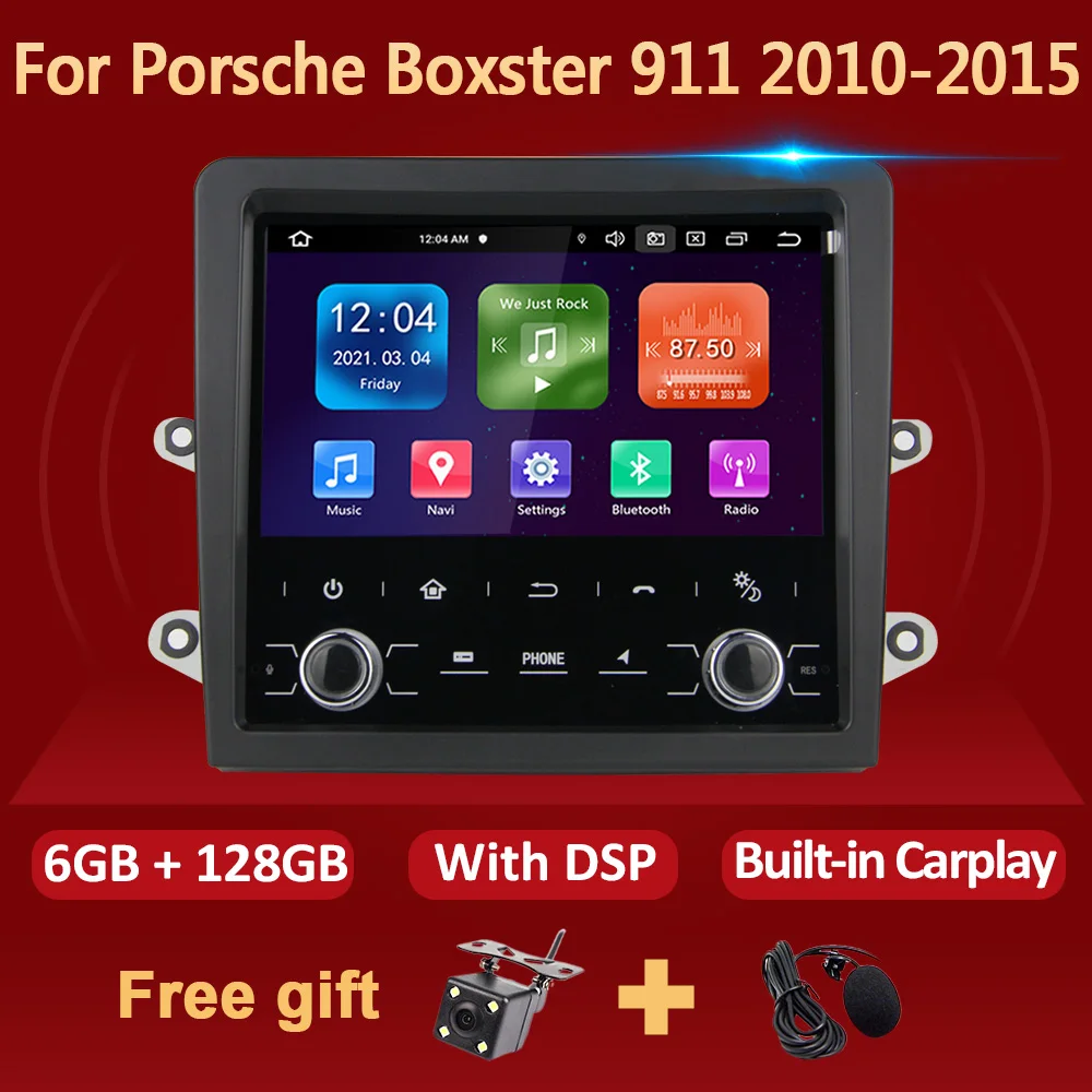 

Eunavi Android auto Car Radio For Porsche Boxster 911 2010 2011 - 2015 Multimedia Player GPS Carplay DSP 4G USB 2 Din 2DIN