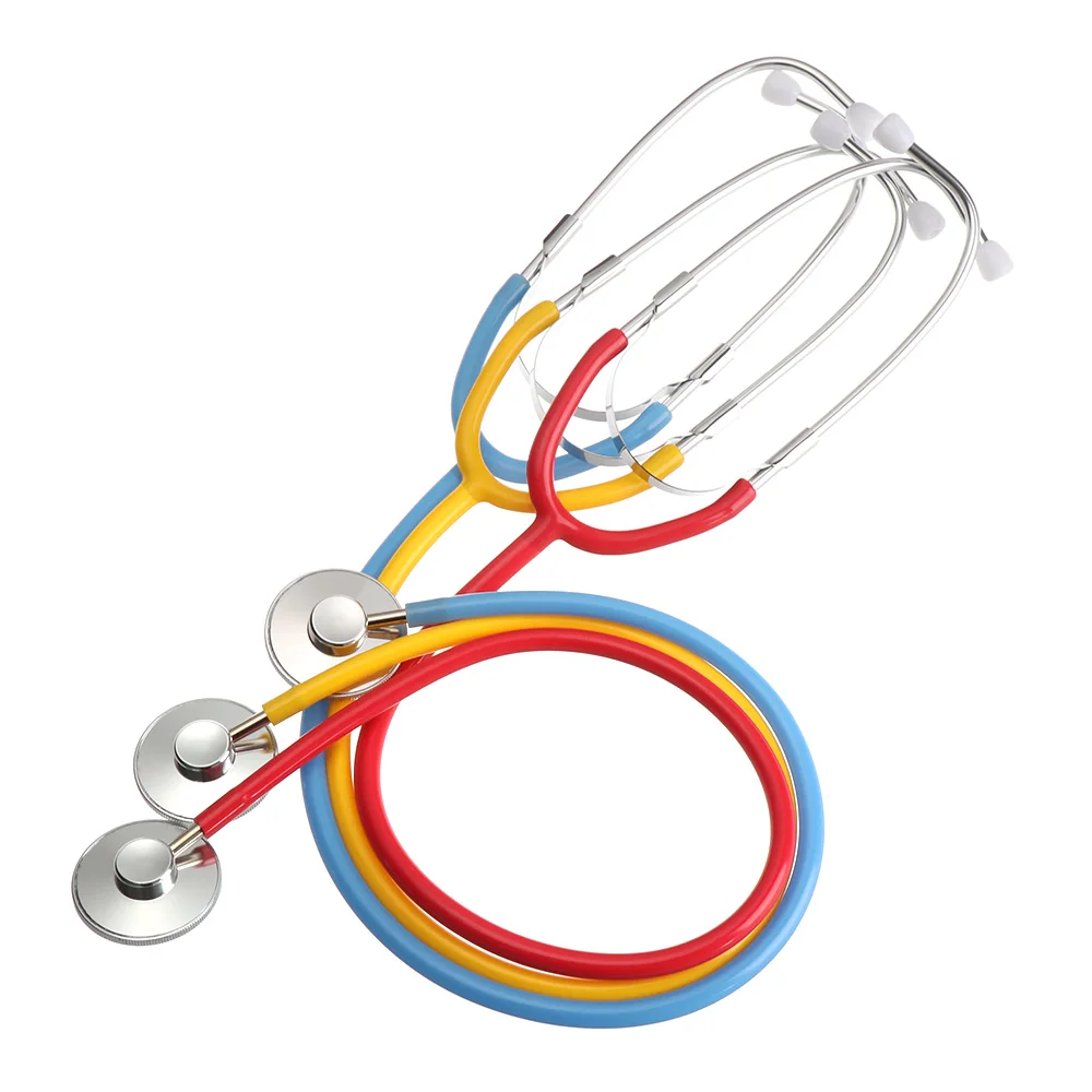 Kids Stethoscope Toy Simulation Doctor\'s Toy Family Parent-Child Games Imitation Plastic Stethoscope Accessories 7 Colors