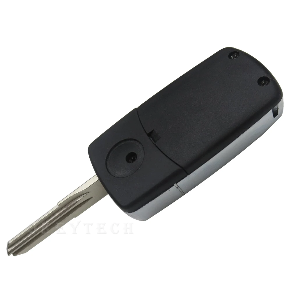 Okeytech Folding Flip Remote Car Key Case For Fiat 500 Ducato Punto Bravo Replacement Car Key GT15R/SIP22 Fob Uncut Blade Shell