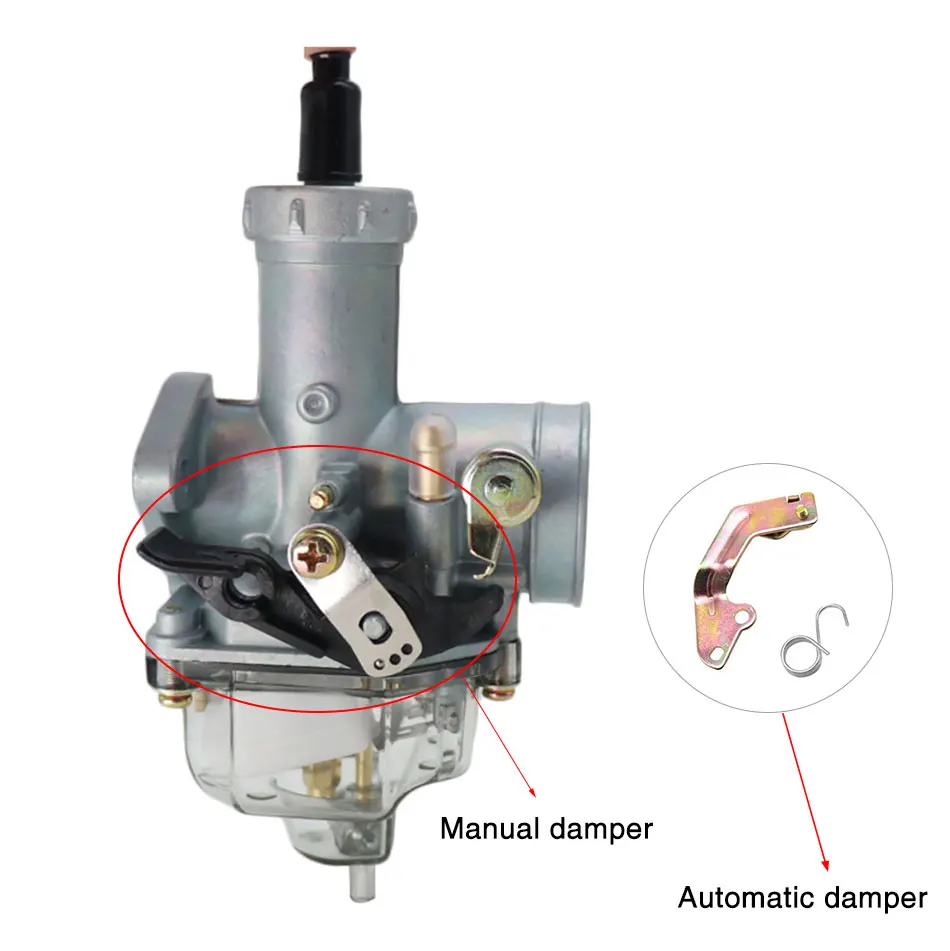 ZSDTRP Motorcycle Carburetor PZ30 30mm Manual/Auto Choke Carburetor With Nylon Float Chamber For HONDA CG200 For Keihi PZ30