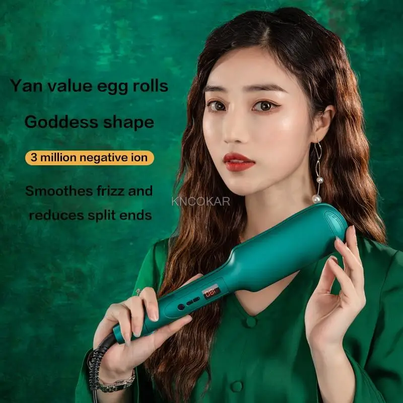 

Automatic Hair Curler Hairdressing Ceramic Styling Curly Hair Korean Egg Roll Negative Ion LCD UShaped Wave Shape Hair Iron