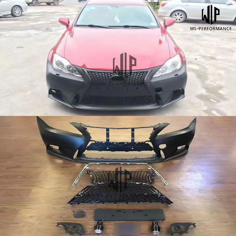 High Quality Frp Unpainted Material Front Bumper Car Styling Fits for Lexus Is250 300 Car Body Kit 06-12