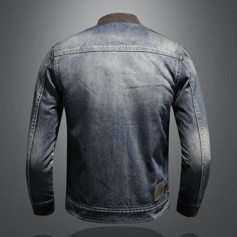 Winter Warm Denim Jacket Mens Retro Motorcycle Punk Fleece Denim Coats Men Streetwear Thick Cowboy Outwear Coats Plus Size 5Xl