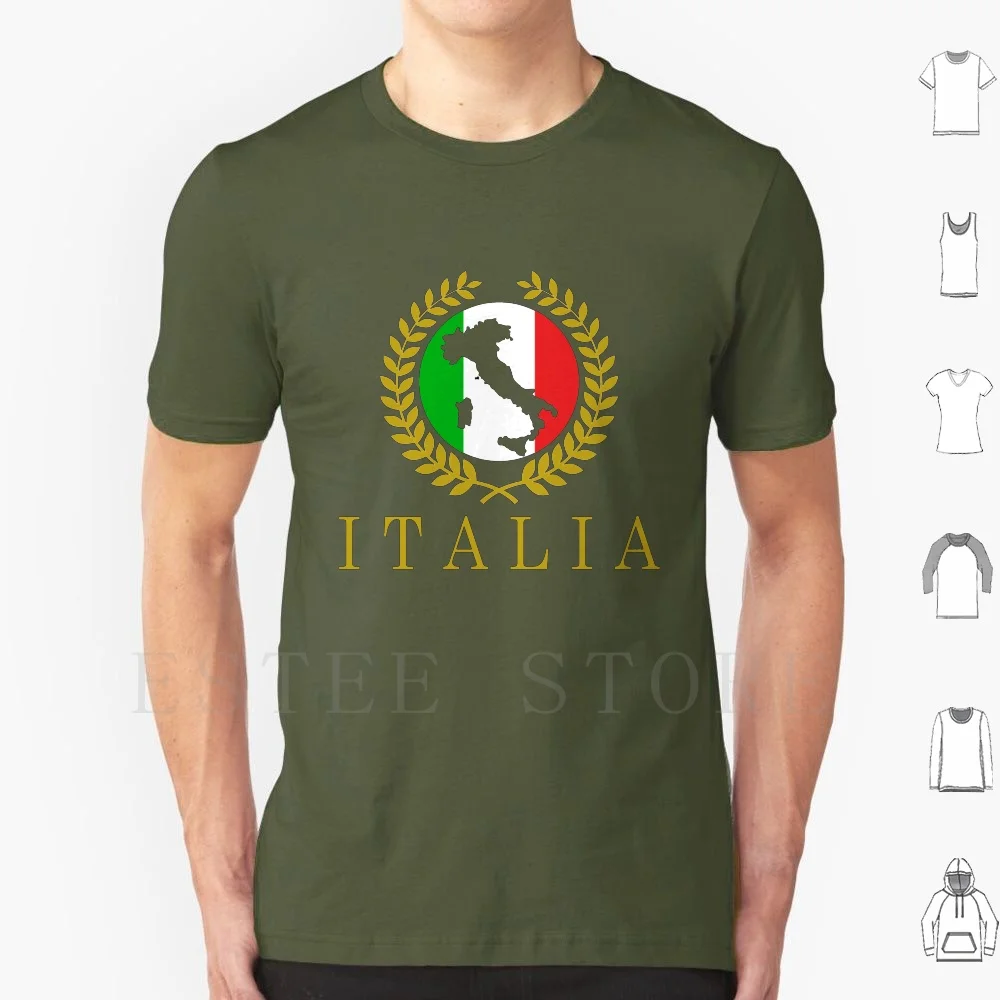 Italia clássico t camisa masculina algodão 6xl italia itália italiano bandeira itália bandeira italiana naples louro grinalda