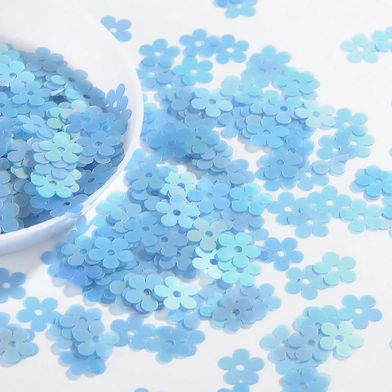 10g Matte Denim Blue Sequin Flower Plum Star Shell Shape Sequins Paillettes Wedding Confetti DIY Handcraft Sewing Accessories