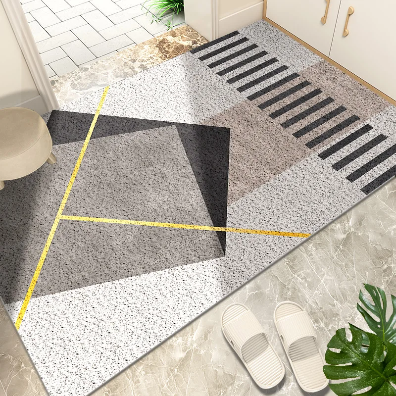 Nordic Style Entrance Door Mat Carpet Can Be Cut Healthy Hallway Door Mats Kitchen Mat Bath Mat Home PVC Anti-slip Mats Carpet