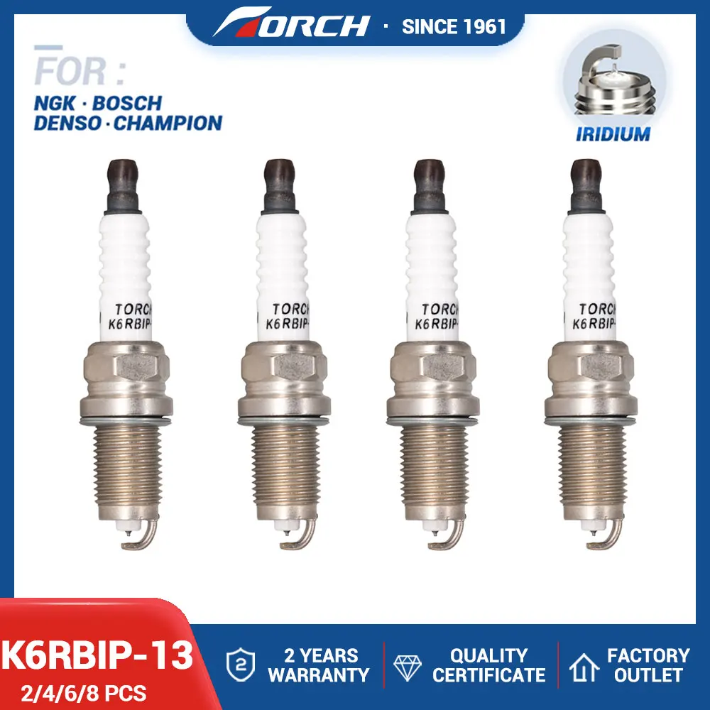 1-8PCS Iridium Platinum Torch K6RBIP-13 Candles Replace for HONDA 98079-56A7W 9807B-56A5W 12290-RB1-0031 12290-PNA-0030