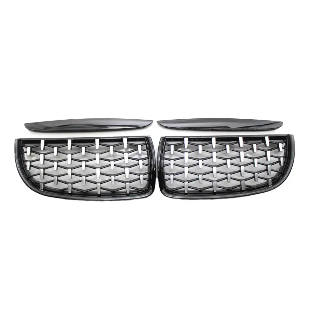 2Pcs Kidney Grille Meteor Type Long Service Life Portable Front Diamond Grille 51137120007 51137117241 51137117242 for BMW 3 Ser