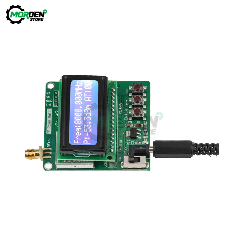 1M to 8G Digital Wattmeter Watt Meter RF Power Meter Power Attenuation Set Digital Display Signal Strength Module Dropship