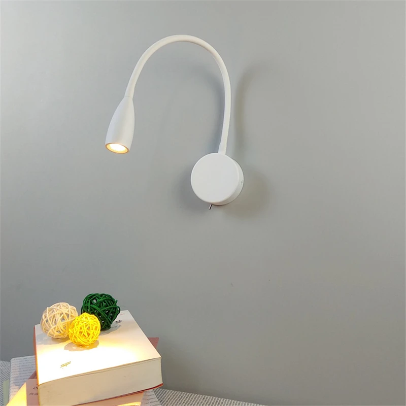 Modern Minimalist Bedside Working Study Reading Lamp Wall Lamp Sconces 3W LED House Book Lamp Wall Night Light Fixtures