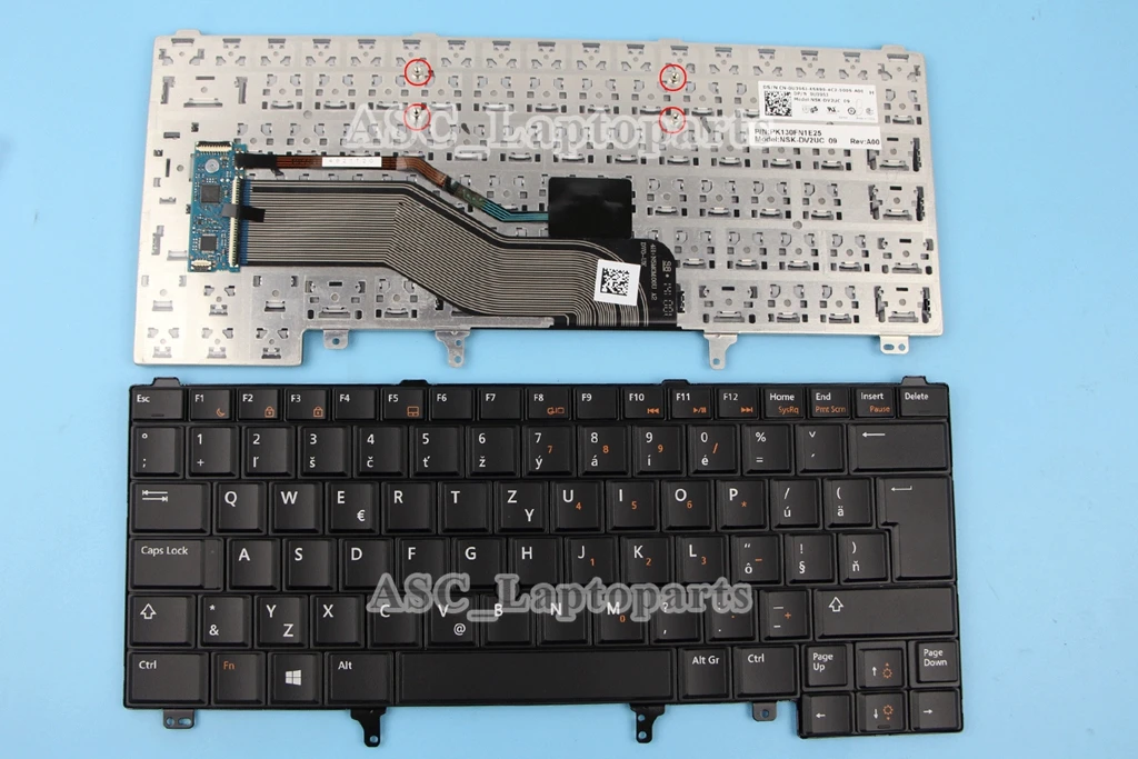 

New Czech Slovakian Keyboard for Dell Latitude E5420 E5430 E5420M E6220 E6430S E6420 E6430 E6440 xt3 Black , with Pointer