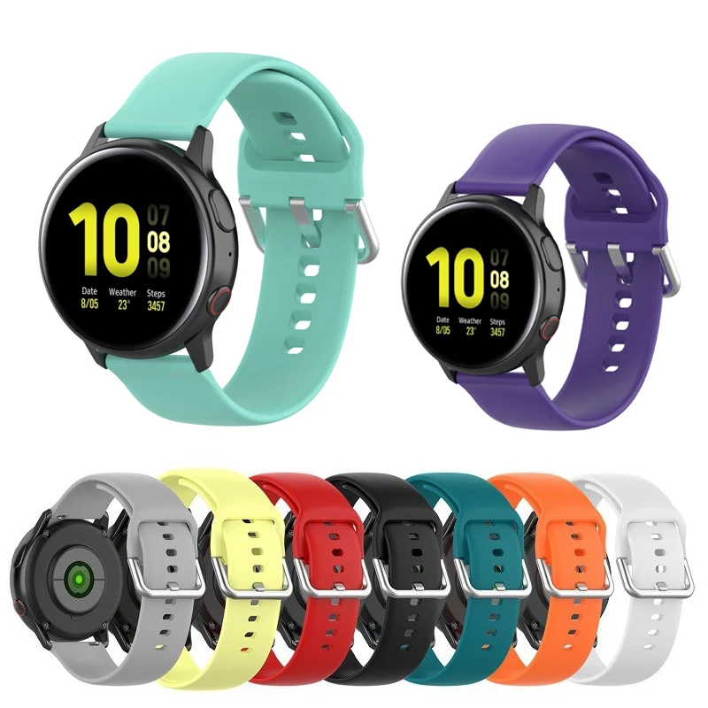 22Mm 20Mm Dây Silicone Dành Cho Đồng Hồ Samsung 3 41 45Mm Gear S3 Dành Cho Samsung Galaxy Samsung Galaxy Đồng Hồ Hoạt Động 2 40 44Mm Thể Thao Đeo Tay Vòng Tay Ban Nhạc