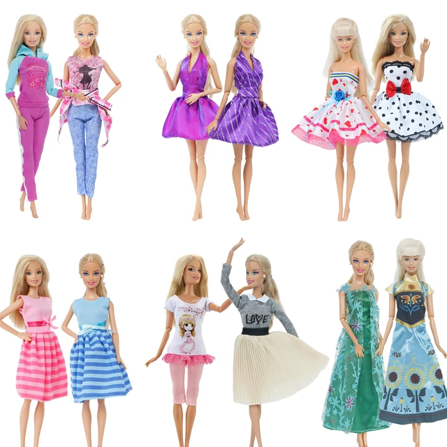 Barbie Twins Clothes Barbie Dolls Clothes Barbie Doll Dresses Lot Clothes Barbie 2 Aliexpress