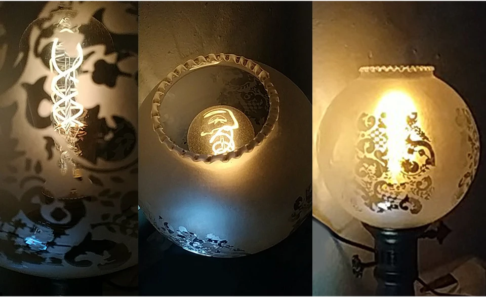 Retro dimmbare LED Edison Glühbirne E27 3W Gold Spiral-Filament ST64 G125 Ampoule LED Lampe Glühbirne Kronleuchter Dekorative Beleuchtung – Detail 13